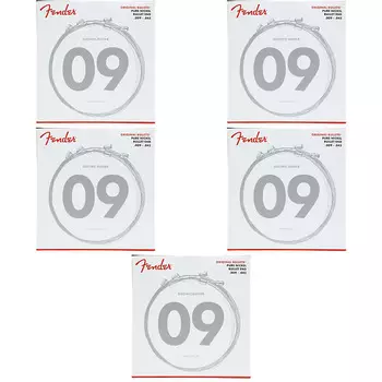 Электрические струны Fender 3150L Original Bullets из чистого никеля — .009–.042 Light (5 шт. в упаковке) 0733150403 5-Pack