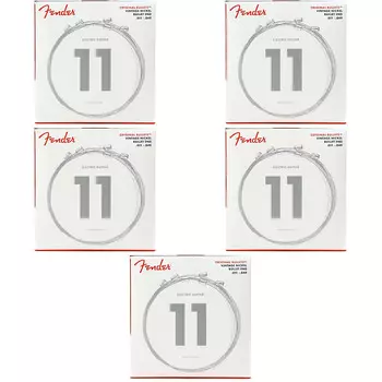 Электрические струны Fender 3150M Original Bullets из чистого никеля — .011–.049 Medium (5 шт. в упаковке) 0733150408 5-Pack