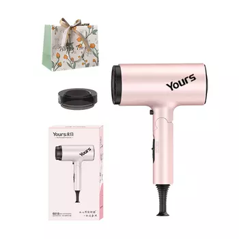 Электрический фен для волос 1600Вт с горячим и холодным воздухом YR-6818 Yongri, Cherry Blossom Pink