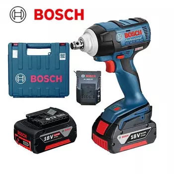 Шуруповерт Bosch + аккумулятор 18V/4.0Ah, зарядное устройство, кейс