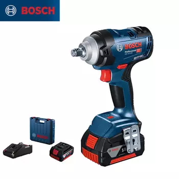 Гайковерт Bosch GDS-18V-400 + два аккумулятора 4.0Ah, зарядное устройство