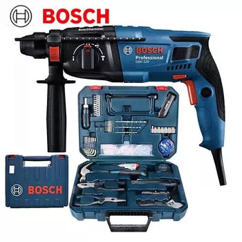 Перфоратор электрический Bosch GBH220, 720W + комплект инструментов