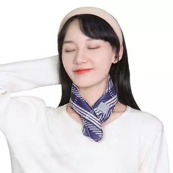 Электрический шарф USB 3 температурных режима Перезаряжаемый Складной Быстрый нагрев Мягкий теплый Сохраняет безопасность Тепловая терапия Массаж Подушка для шеи с подогревом для зимы Синий Hameb