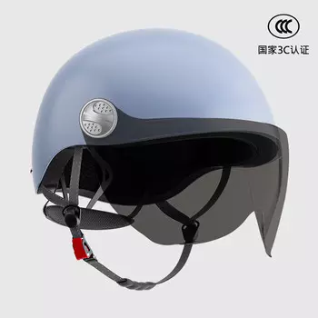 Электрический скутер Abiya, мотоциклетный шлем, шлем для взрослых, ледяной кристалл, синий (коричневые короткие линзы) BYB