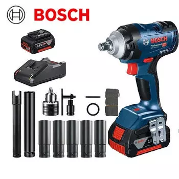 Электрический ветровой гаечный ключ Bosch, электрический молоток, ударная дрель, угловая шлифовальная машина, набор торцевых ключей с литиевой батареей