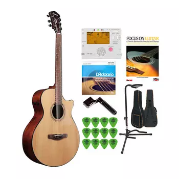 Электроакустическая гитара Ibanez AE275BTLGS с сумкой, подставкой и комплектом аксессуаров Ibanez AE275BTLGS Acoustic-Electric Guitar with Bag, Stand and Accessory Bundle
