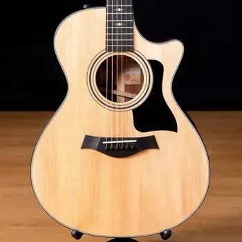 Электроакустическая гитара Taylor 312ce V-класса, натуральный цвет, серийный номер 1210182047