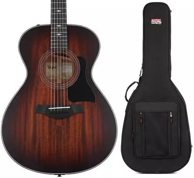 Электроакустическая гитара Taylor 322e — комплект Shaded Edgeburst с легким футляром Gator — акустическая гитара с одним вырезом Taylor + Gator A305001011000641107=1 GL-APX=1