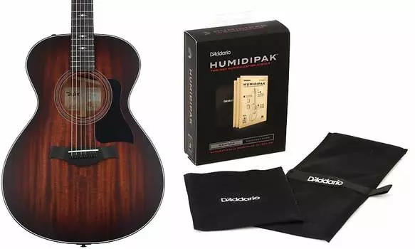 Электроакустическая гитара Taylor 322e — комплект Shaded Edgeburst с увлажнителем D'Addario, поддерживающим автоматическую систему контроля влажности Taylor + D'Addario A305001011000641107=1 PW-HPK-01=1
