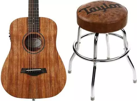 Электроакустическая гитара Taylor Baby Taylor BTe-Koa - комплект из натурального коа с барным стулом с логотипом Taylor Brown - 24" FB01005016001751000=1 1510=1