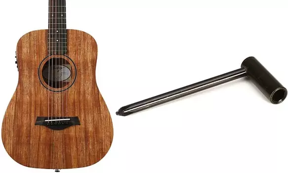 Электроакустическая гитара Taylor Baby Taylor BTe-Koa — комплект Natural Koa с гаечным ключом для анкерного стержня Taylor — стальная струна FB01005016001751000=1 1316-09=1