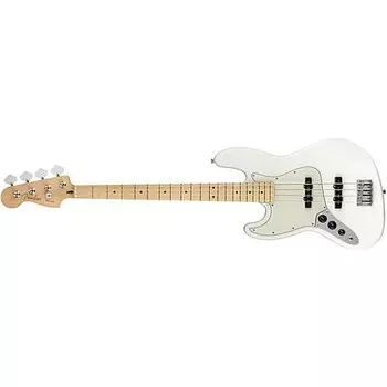 Электробас-гитара Fender Player Jazz для левшей, кленовый гриф, полярно-белый