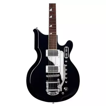 Электрогитара Airline Guitars '59 Newport DLX - Black - National Val-Pro 88 Reissue - NEW!