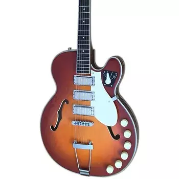Электрогитара Airline Guitars H59 - Honeyburst - Semi-Hollow Electric Guitar - NEW!