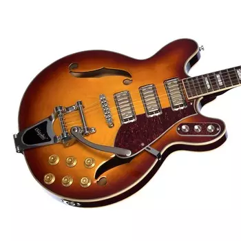 Электрогитара Airline Guitars H78 - Honeyburst - Vintage Reissue Semi Hollow Electric Guitar - NEW!