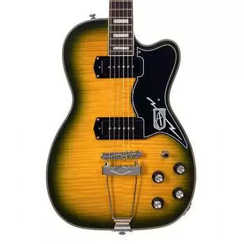 Электрогитара Airline Guitars Tuxedo - Dragonburst Flame - Hollowbody Vintage Reissue Electric Guitar - NEW!
