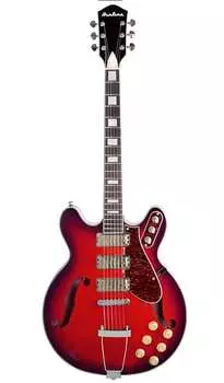 Электрогитара Airline H77 Bound Laminated Maple Vintage F-Hole Body Bolt-on Maple Neck 6-String Electric Guitar