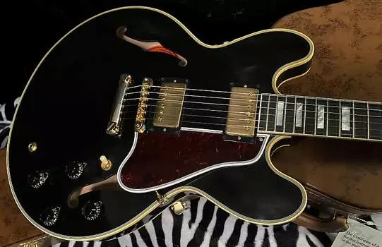 Электрогитара BRAND NEW ! 2023 Gibson Custom Shop '59 ES-355 Reissue Stopbar - Ebony - VOS - 8.1 lbs - Authorized Dealer - In-Stock! G01615
