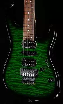Электрогитара Charvel MJ San Dimas Style 1 HSH FR PF QM Transparent Green Burst