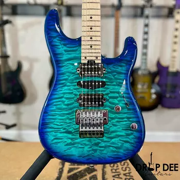 Электрогитара Charvel MJ San Dimas Style 1 HSH FR M QM Electric Guitar w/ Case-Caribbean Burst