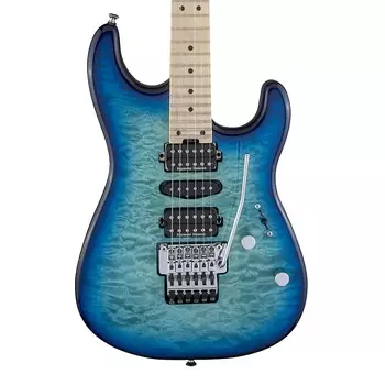 Электрогитара Charvel MJ San Dimas Style 1 HSH FR M QM - Maple Fingerboard - Caribbean Burst