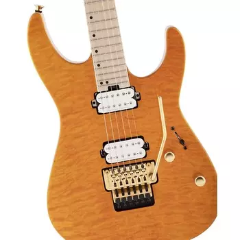 Электрогитара Charvel Pro-Mod DK24 HH Floyd Rose w/ Quilt Maple Guitar - Dark Amber
