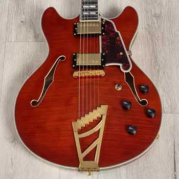 Электрогитара D'Angelico DAEDCVIOGS Excel DC Semi-Hollow Guitar, Rosewood Fretboard, Viola