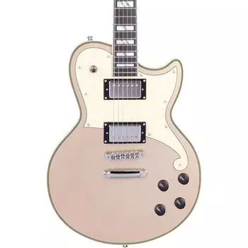 Электрогитара D'Angelico Deluxe Series Atlantic с цельным корпусом, хамбакерами USA Seymour Duncan и хвостовиком Stopbar Desert Gold