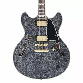 Электрогитара D'Angelico Excel DC Semi-Hollow Electric Guitar Black Dog w/ Gig Bag