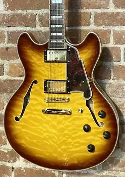 Электрогитара D'Angelico Excel DC XT Ice Tea Burst, Stop-Bar Tailpiece, Support Small Business And Buy Here!