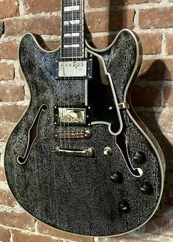 Электрогитара D'Angelico Excel EX-DC Semi-Hollow with Stop-Bar Tailpiece, Black Dog, Support Small Biz!