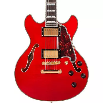 Электрогитара D'Angelico Excel Mini DC Semi-Hollow Electric Guitar Transparent Cherry