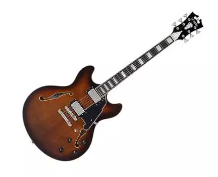 Электрогитара D'Angelico Premier DC Electric Guitar w/Gig Bag - Brown Burst