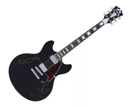 Электрогитара D'Angelico Premier DC Electric Guitar w/Gig Bag - Black Flake
