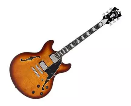 Электрогитара D'Angelico Premier DC Electric Guitar w/Gig Bag - Dark Iced Tea Burst