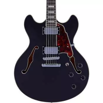 Электрогитара D'Angelico Premier DC Semi-Hollow Electric Guitar With Stopbar Tailpiece Black Flake