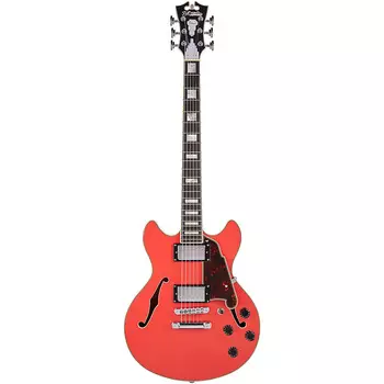 Электрогитара D'Angelico PREMIER MINI DC DAPMINIDCFRCSCB Mini Double Cutaway w/ stop-bar tailpiece, Fiesta Red