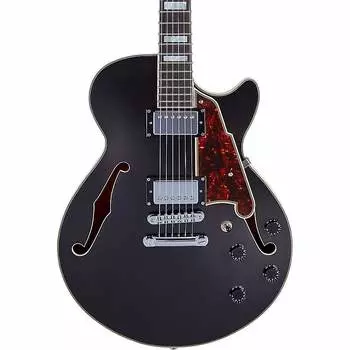 Электрогитара D'Angelico Premier SS Semi-Hollow Electric Guitar with Stopbar Tailpiece Black Flake