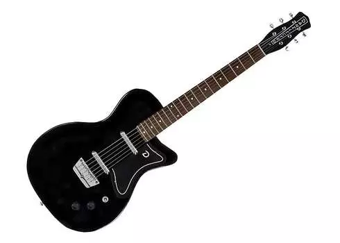 Электрогитара Danelectro D56U2-BLK Semi-Hollow Body Single Cutaway 6-String Electric Guitar w/Adjustable Bridge