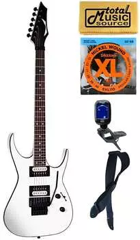 Электрогитара Dean Exile X 6 String Electric Guitar, Floyd, Satin White, Bundle