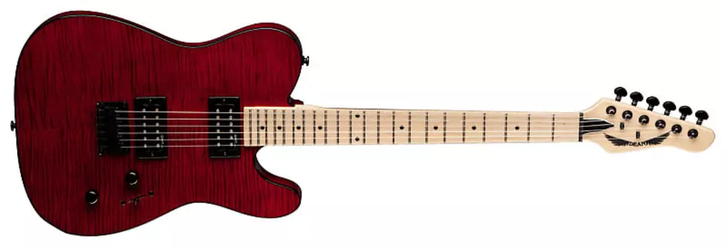 Электрогитара Dean NashVegas Series Flame Hum Hum 6 String Electric Guitar - Trans Red