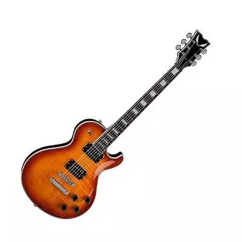 Электрогитара Dean TB DLX TAM Thoroughbred Deluxe Flame Top Electric Guitar Gloss Trans Amber