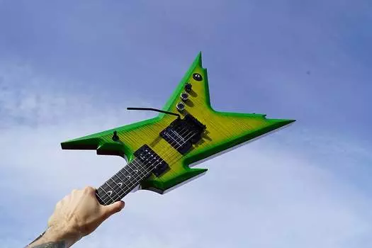 Электрогитара Dean USA Dime Razorback - Slime Green 6-String Electric Guitar w/ Hardshell Case