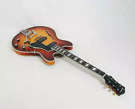 Электрогитара Eastman T64/V-GB Antique Varnish Gold Burst Thinline With Bigsby #02168 @ LA Guitar Sales