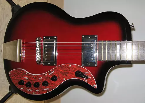 Электрогитара Eastwood Airline Jupiter TT solidbody electric guitar 2020 Redburst