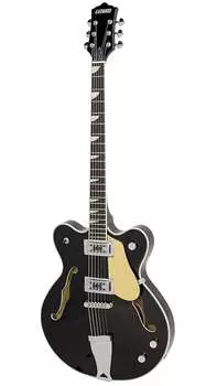 Электрогитара Eastwood Classic Bound Laminated Flamed Maple Bound F-Holes Body 6-String Baritone Electric Guitar