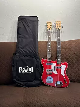 Электрогитара Eastwood DOUBLENECK 4/6 Bound Maple Top Tone-Chambered Body Bolt-On Neck Electric Guitar w/Gig Bag