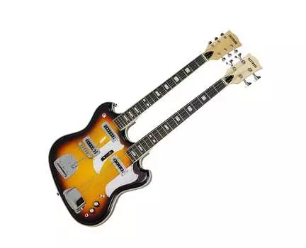 Электрогитара Eastwood Doubleneck 4/6 Electric Bass/Guitar - Sunburst