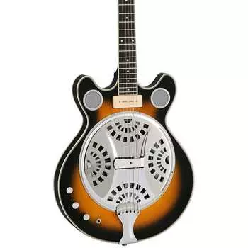 Электрогитара Eastwood Guitars Delta 6 LEFTY - Sunburst - Left Handed Electric / Acoustic Resonator Guitar - Mosrite Californian Tribute - NEW!
