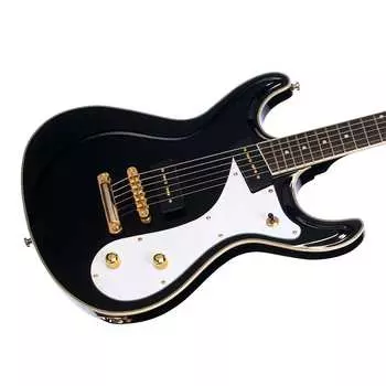 Электрогитара Eastwood Guitars Sidejack Baritone - Black - Mosrite-inspired Offset Electric Guitar - NEW!